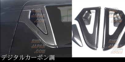 Second Stage Rear Door Knob Garnish Set Digital Carbon Pattern